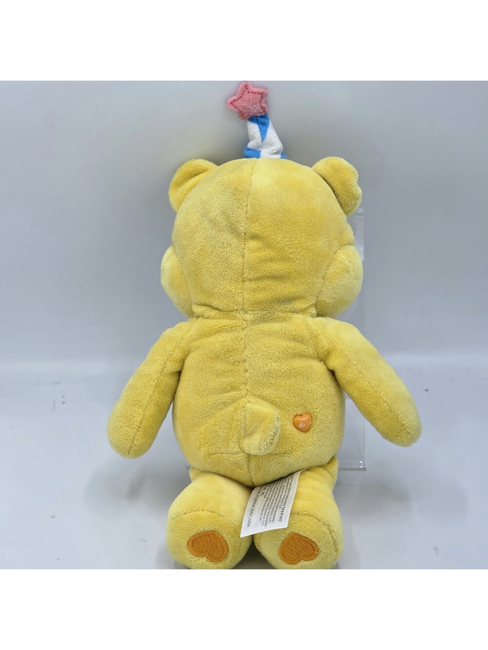BIRTHDAY BEAR 10" Yellow Care Bears Plush CUPCAKE PARTY HAT 2022 Stuffed Animal - Picture 2 of 3